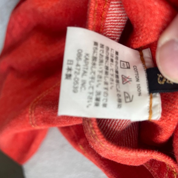 Kapital Japanese Denim Jeans Men 1 (29x35) Orange 3D Made in Japan Okayama - Picture 13 of 14